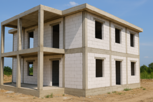 Nhà truyền thống xây bằng bê tông khí chưng áp